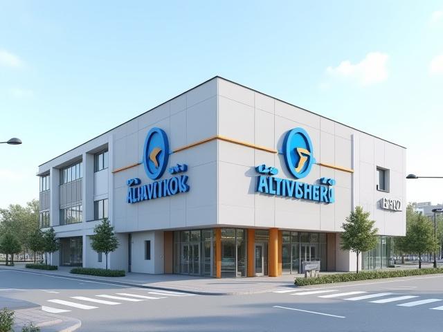 „Galaktikos Erdvė“ pastato fasadas Geležinio Vilko g. 17, Vilniuje, su aiškiai matomu logotipu ir modernia architektūra