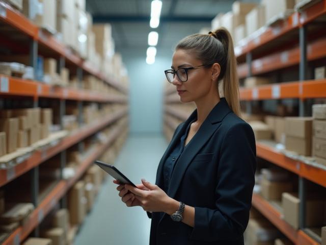 Smulkiojo verslo savininkas tvarko prekių likučius patogioje sandėliavimo patalpoje.